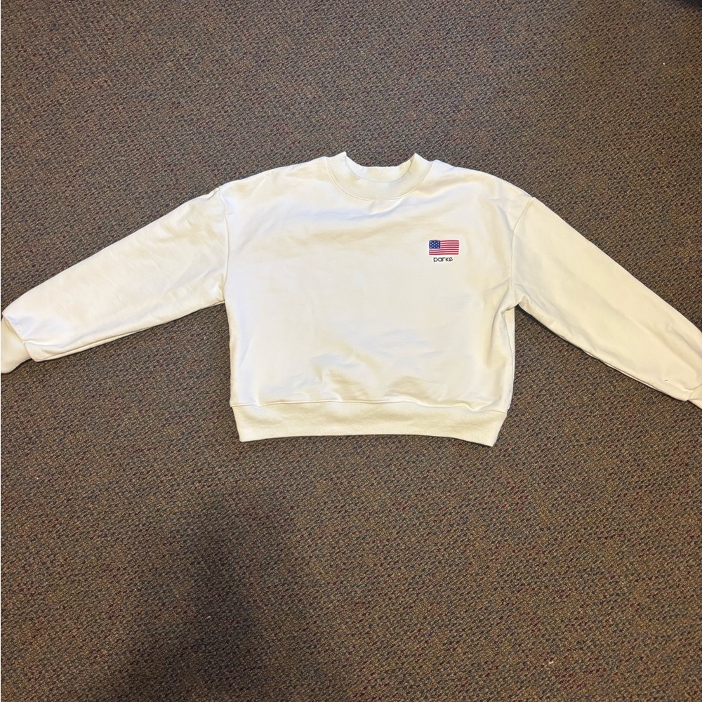 Parke American Flag mock neck